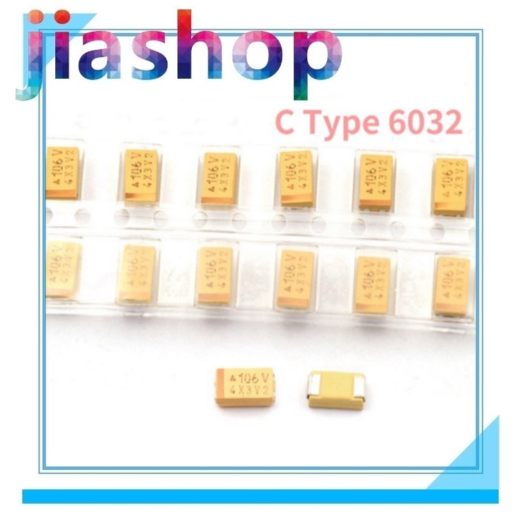 4 ชิ้น/2 ชิ้น C ประเภท 6032 ตัวเก็บประจุ Tantalum SMD 16V 10V 25V 35V 100UF 22 47 220 10uf107 22 106