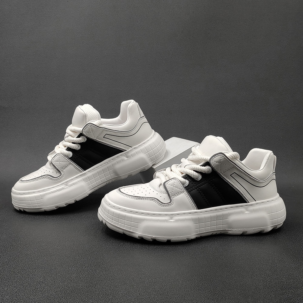 Genuine Leather Platform Height Increasing Shoes Autumn Shoes Men's All-Match Sneakers Men's Fashion