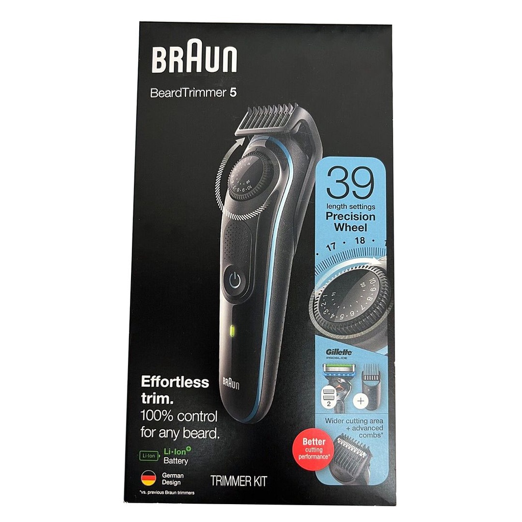 Braun Beard Trimmer 5 BT5240 (US Plug) with Gillette ProGlide razor, Precision dial