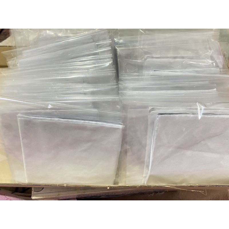 กระดาษตักปลางานวัดตัดแล้ว(ยกโหล)