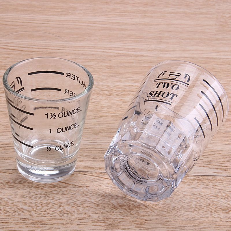 MY COFFEE💗แก้วช็อต กาแฟเอสเปรสโซ่ แก้วตวงกาแฟ มีขีดวัด ขนาด 30/60มล. Espresso Shot Glass CBQV - รูปที่ 2