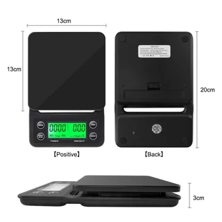 OneCafe เครื่องชั่งกาแฟดิจิตอล จับเวลา ใช้ถ่าน AAA จอLED (3กก./0.1ก)Coffee Digital Scale