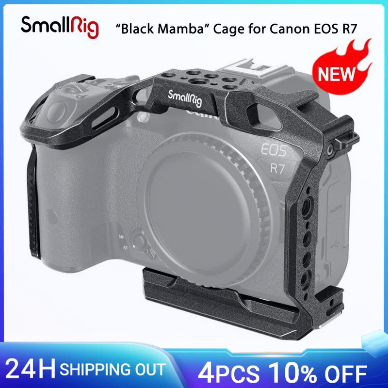 SmallRig Camera Cage สำหรับ Canon EOS R7 R10 Cage พร้อม Arca-Swiss Quick Release Plate Mount สำหรับ DJI RS3 /Rs 2สำหรับก