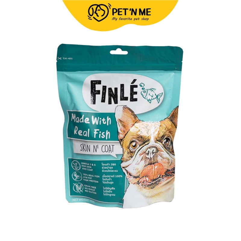 Finle ฟินเล ขนมเนื้อปลาอบแห้ง สำหรับสุนัข 150 g