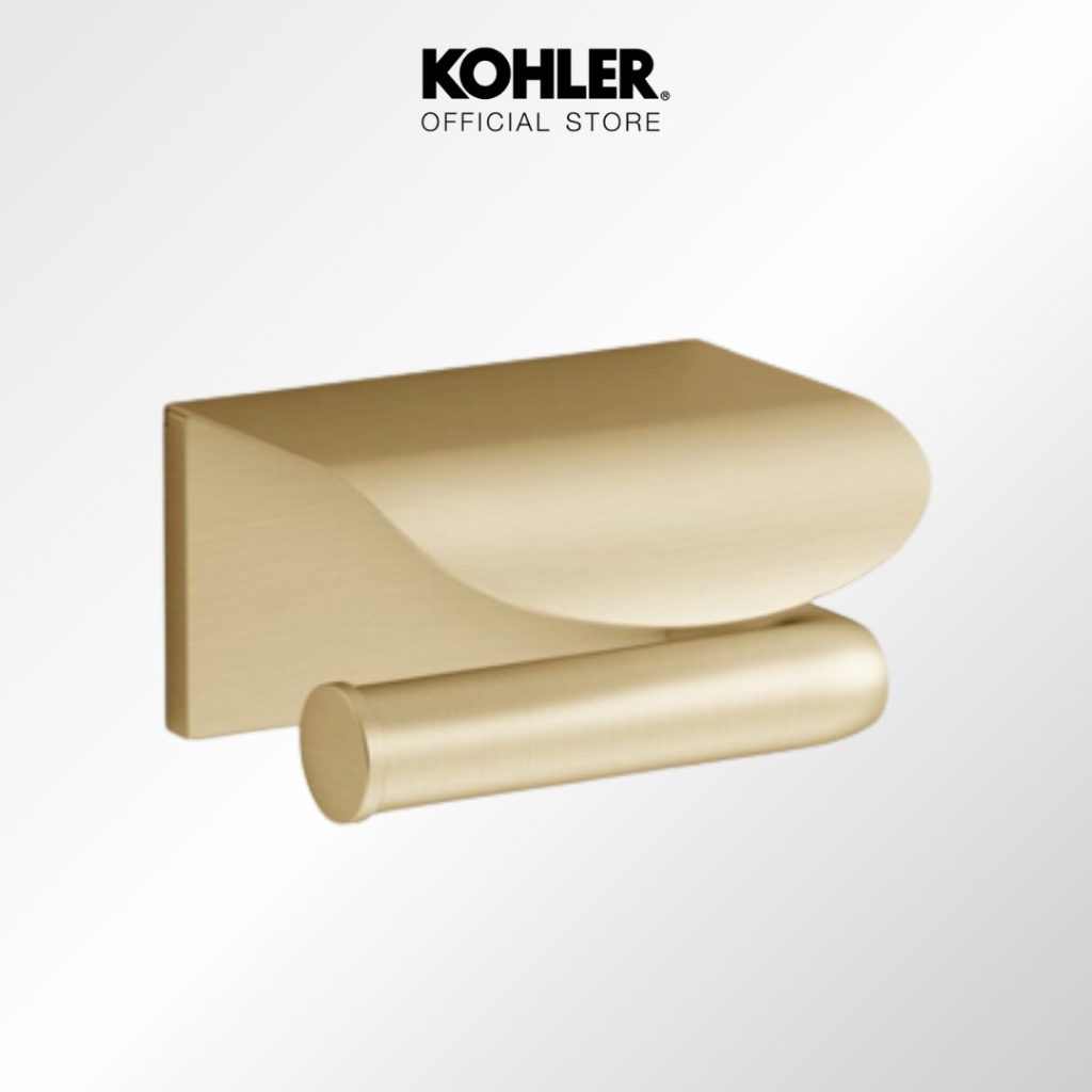 KOHLER Avid covered toilet paper holder ที่ใส่กระดาษชำระมีฝาปิด สีบรอนซ์ปัดลาย รุ่นอะวิด K-97503X-BV