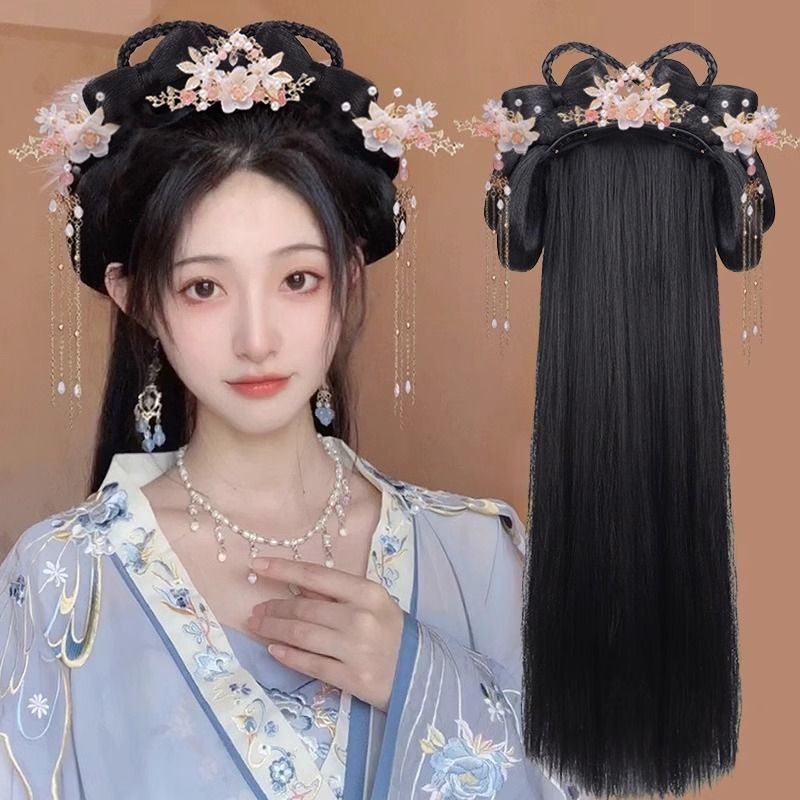 วิกผมยาว เครื่องประดับผม วิกผม ผมแม่นาง เครื่องประดับศีรษะ ผมHanfu ผมปลอม กิ๊ฟผมปลอม ชุดจีนโบราณอุปกรณ์จัดแต่งทรงผม