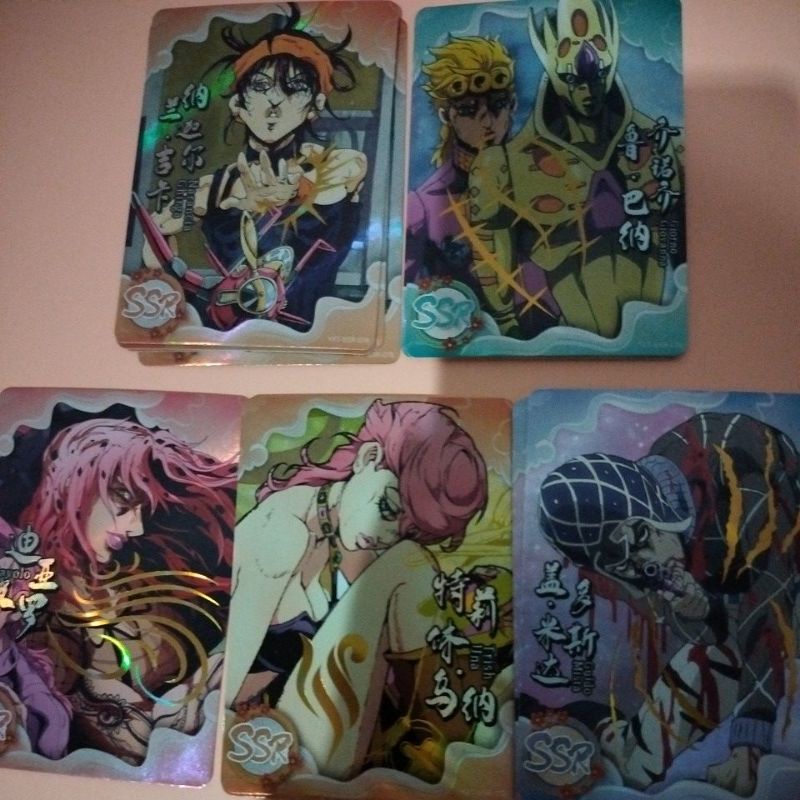 การ์ดอนิเมะ โจโจ้ Jojo wonderful advanture wind of gold ระดับ SSR แท้! วิบวับทุกใบ