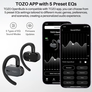[ประกันศูนย์ไทย] TOZO Open Buds หูฟังบลูทูธ หูฟังไร้สาย หูฟังออกกำลังกาย truewireless Bluetooth 5.3