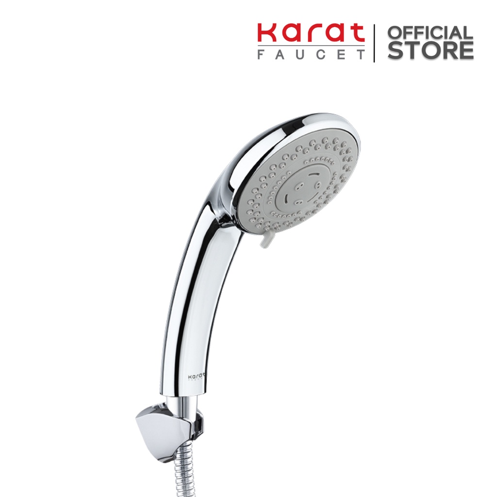 Karat Faucet ฝักบัวสายอ่อนปรับน้ำ 3 ระดับ ขนาด Ø 9.5 ซม. พร้อมสายสแตนเลส 304 รุ่น KS-06-213-50