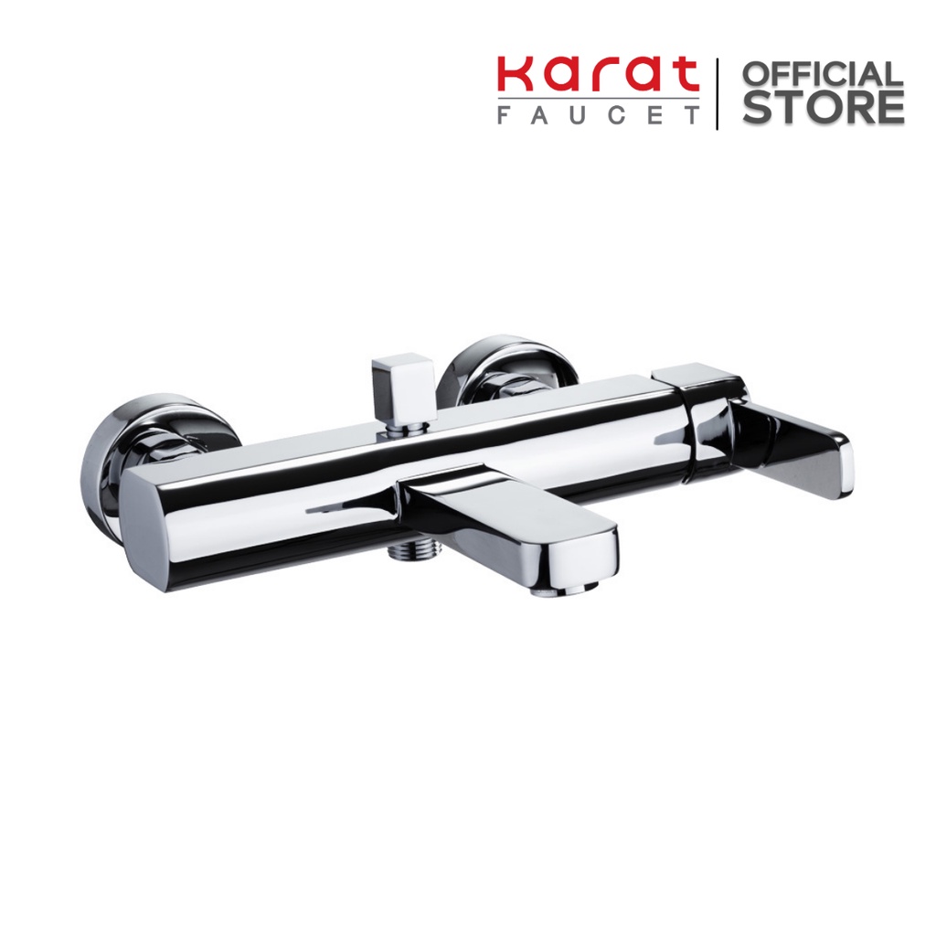Karat Faucet ก๊อกผสมอ่างอาบน้ำแบบก้านโยกติดผนัง สำหรับฝักบัวสายอ่อน รุ่น KF-20-720-50