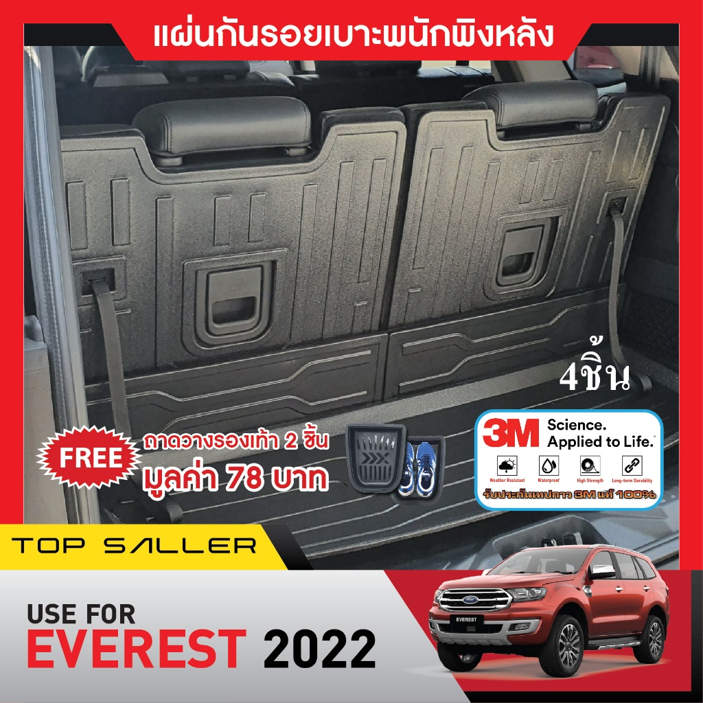 แผ่นกันรอยเบาะ พนักพิงหลัง FORD EVEREST 2022 2023 (ยกเว้นรุ่น Titanium ใส่ไม่ได้) ( 4ชิ้น) กันรอยเบาะ ชุดแต่ง ประดับยนต์