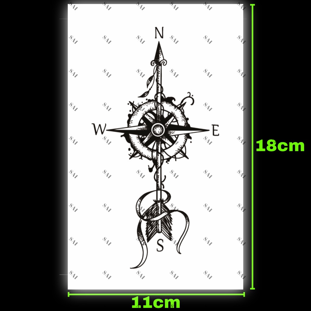 แทททู SAI MAGIC TATTOO 18CM×11CM รอยสักอยู่ได้นาน 2 สัปดาห์ รอยสักมายากล แทททูรอยสักกันน้ำ รอยสักชั่วคราว รอยสัก 13