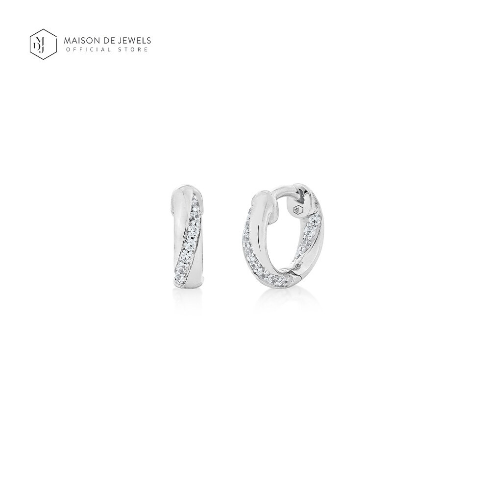 Maison de Jewels - Small Twist Hoop Earring ต่างหูเงินแท้ ต่างหูห่วง ต่างหูใส่ทุกวัน