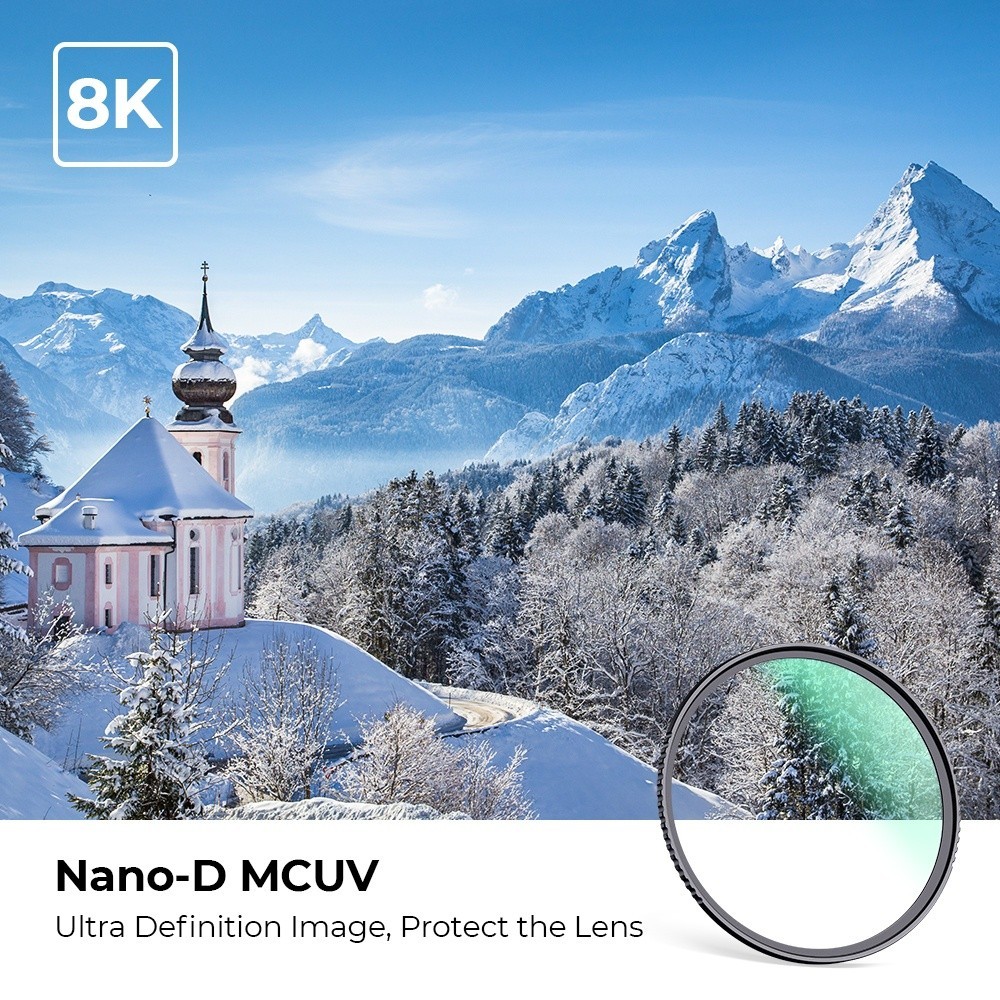 K&F CONCEPT NANO-D ซีรีส์ ฟิลเตอร์ MCUV ใสเป็นพิเศษและกันน้ำ MCUV Filter