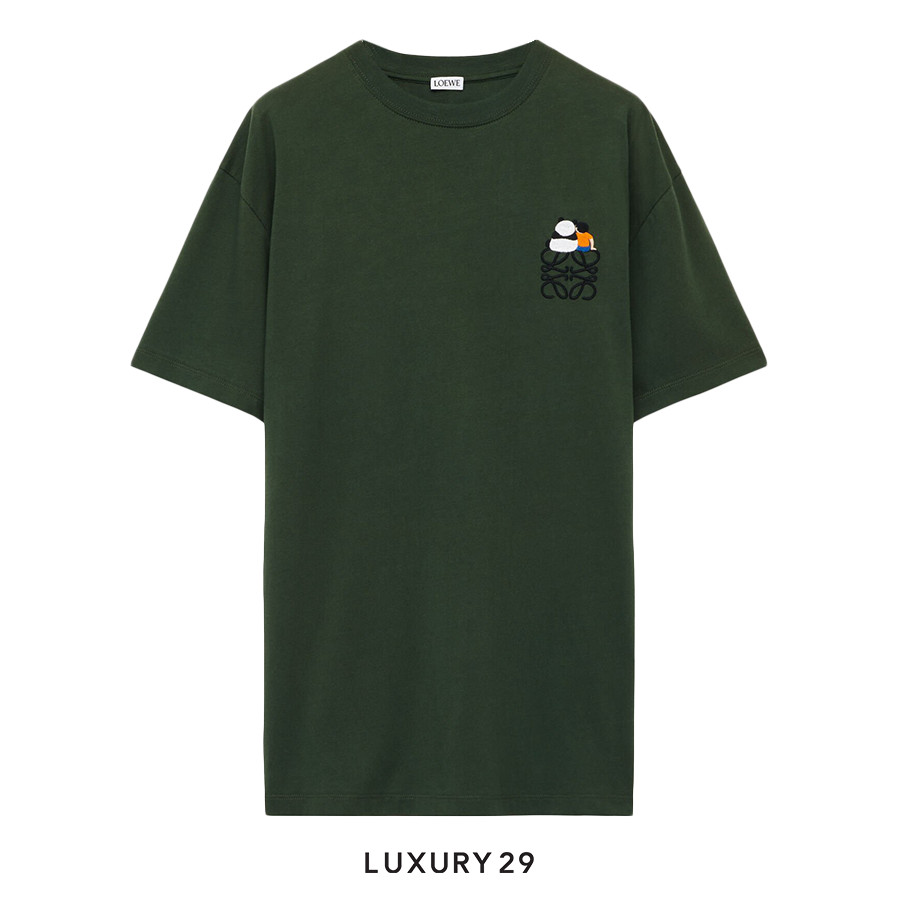 Loewe Relaxed fit T-shirt in cotton Vintage Green