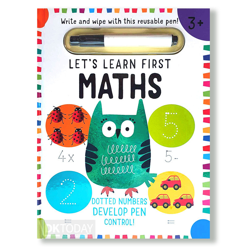 DKTODAY หนังสือ LET'S LEARN FIRST: MATHS WIPE CLEAN AGE 3+