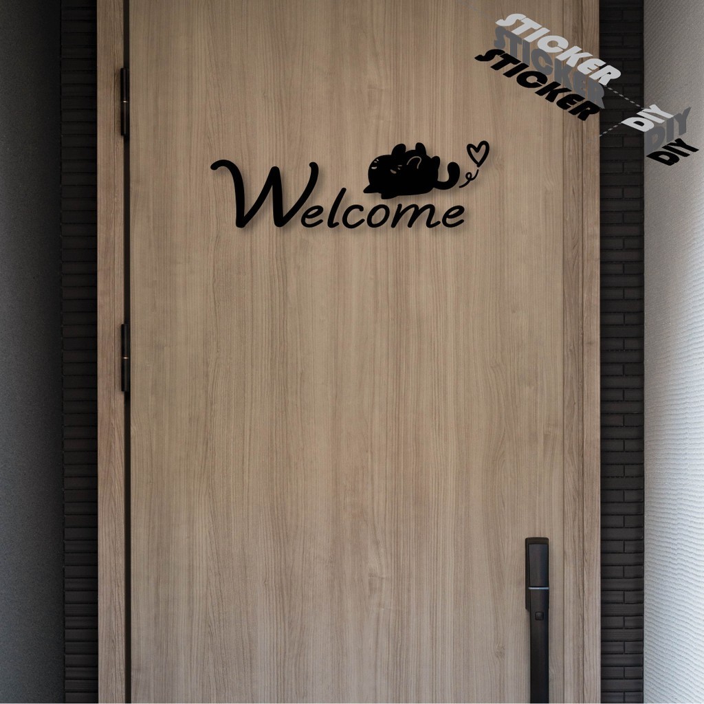 สติ๊กเกอร์ ยินดีต้อนรับ / Welcome (PVC ไดคัทตกแต่งกระจก รูปที่ 4