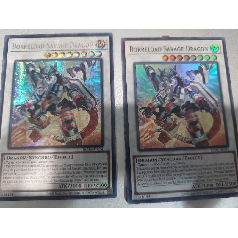 Yu-Gi-Oh Asia English: Borreload Savage Dragon RC04-AE034 การ์ดยูกิภาษาอังกฤษของแท้