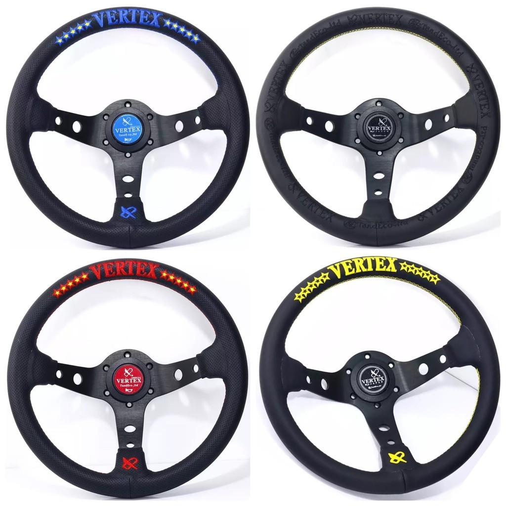 car steering wheel พวงมาลัยVERTEX มีครบสี พวงมาลัยแต่งซิ่ง ที่นักแข่งเลือกใช้
