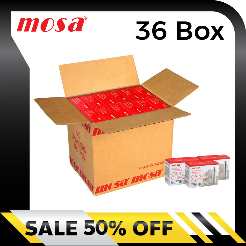 แก๊สวิปครีม MOSA Cream Chargers (10หลอด/กล่อง) 36กล่อง