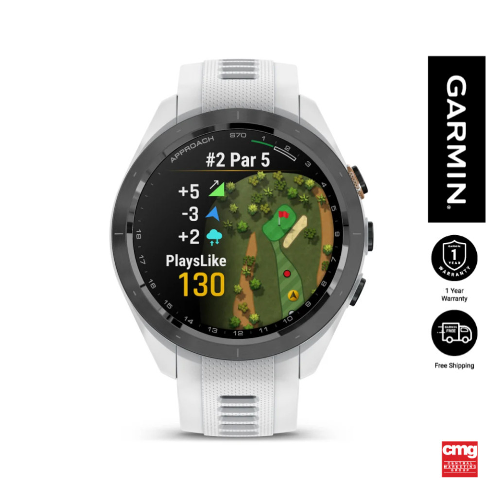 Garmin Approach S70 Golf การ์มิน นาฬิกาสมาร์ทวอชท์กอล์ฟระบบ GPS [GARMIN by CMG]