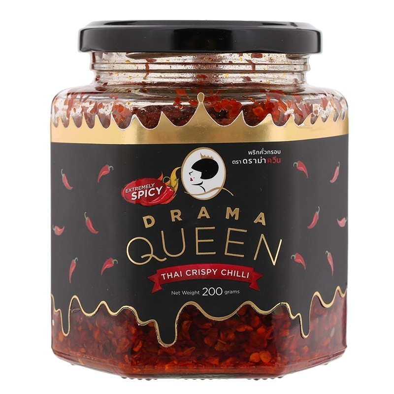 ถูกใจ  ใช่เลย✅💖 Drama Queen Thai Crispy Chilli Original Flavour 200g. 🍃🌸 ดราม่าควีนพริกคั่วกรอบสูตรดั้งเดิม 200กรัม [