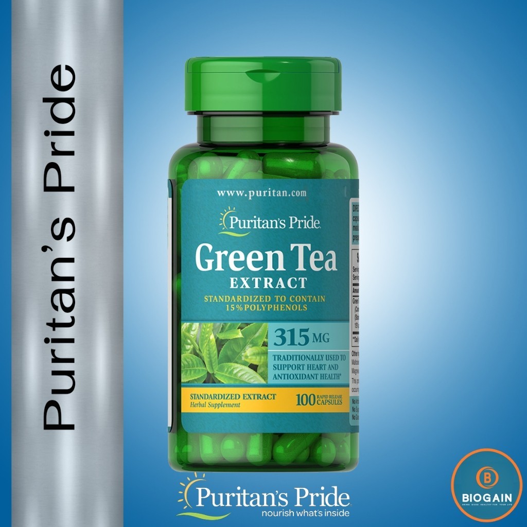 Puritan's Pride Green Tea Standardized Extract 315 mg / 100 Capsules