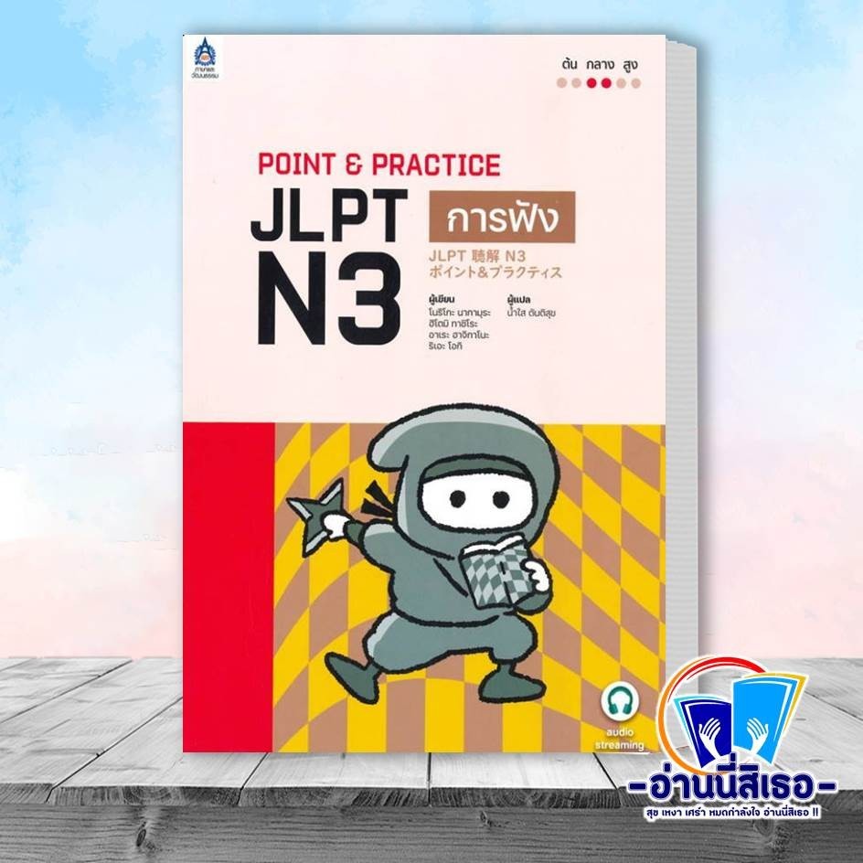 หนังสือ POINT & PRACTICE JLPT N3 การฟัง ผู้เขียน: โนริโกะ นากามุระ,ฮิโตมิ ทาชิโระ,  สำนักพิมพ์: ภาษา