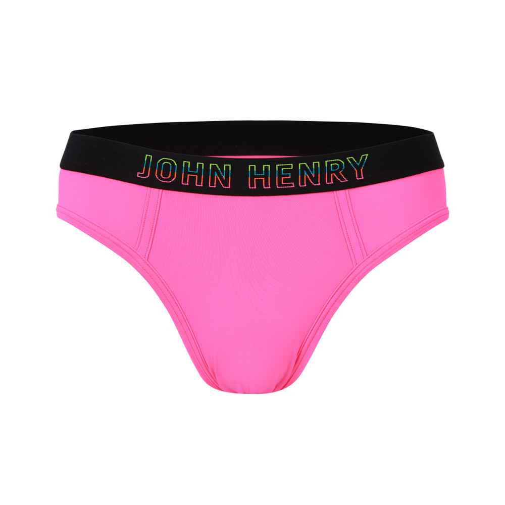 JOHN HENRY UNDERWEAR Neon กางเกงชั้นในผู้ชาย ทรงบรี๊ฟ รุ่น JU JU2NE303 สีชมพู