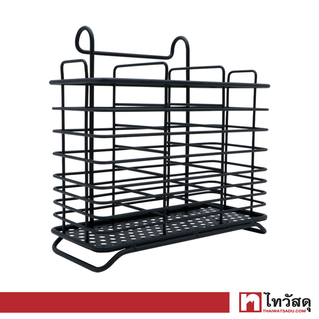 KASSA HOME ที่ใส่ช้อน 3 ช่อง Darco รุ่น EPY-19049 ขนาด 20 x 11 x 20 ซม. สีดำ