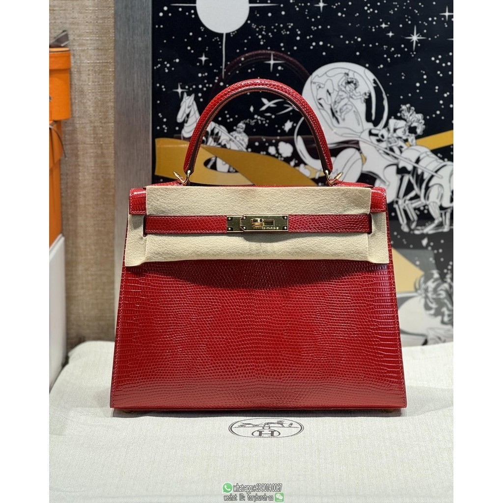 Lizard Kelly 28 top handle handbag luxury designer tote banquet party handbag