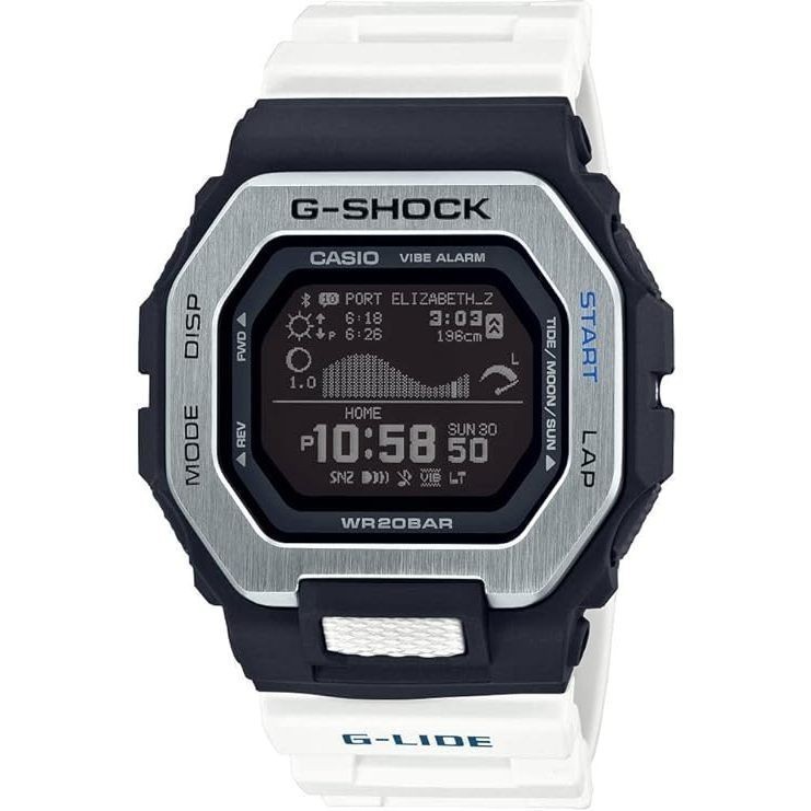 Feb JDM WATCH ★  Taiwan Casio Company Product G-SHOCK G-LIDE Series Tide Electronic Watch Waterproof 200 M-White X Black GBX-100-7JF GBX-100-7