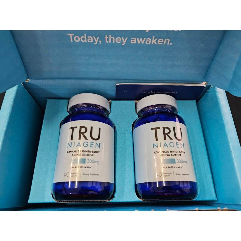 แพ็คคู่2ขวด มีกล่อง!!!!TRU NIAGEN Multi Award Winning Patented NAD+ Booster Than NMN, 90 VEG Capsules(Sku.2483)