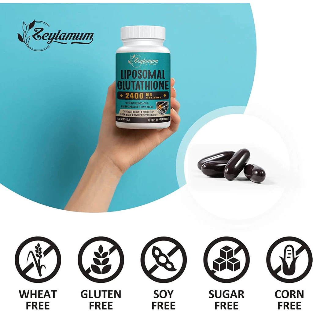 Zeylamum Liposomal Glutathione 2400mg 60 Softgels thumbnail 10