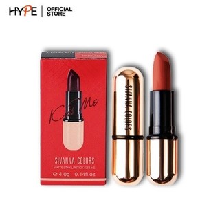 🔥ลด 50% ใส่โค้ด DETDEC50🔥 Sivanna Matte Stay Lipstick Kiss me