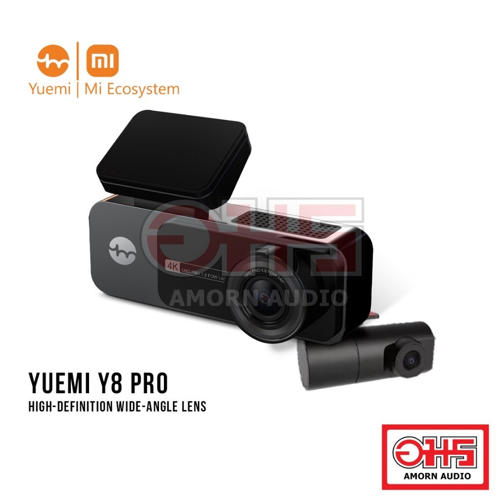 Yuemi | Mi Ecosystem Yuemi Y8 PRO Dash Cam Car Camera กล้องติดรถยนต์ ความละเอียด 2K+1080P AMORN AUDIO