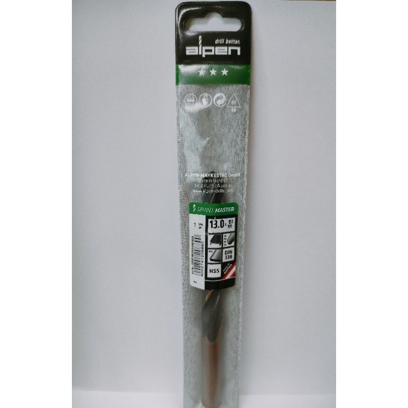ดอกสว่านเจาะเหล็ก/Alpen/HSS Sprint Master/ขนาด13mm.