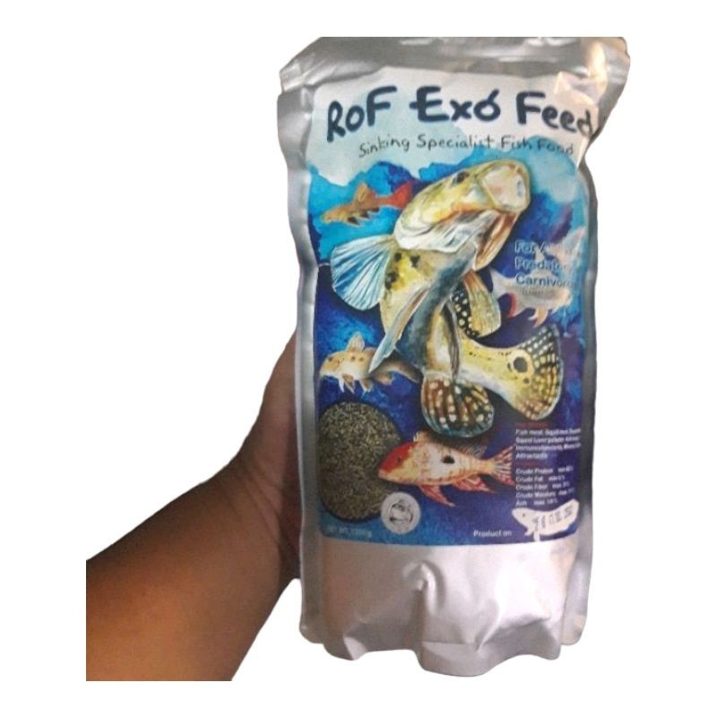 ขายอาหารปลา RoF Exo Feed ชนิดจมน้ำ  1300g