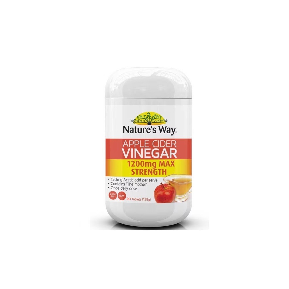 Nature'S Way Apple Cider Vinegar Tab 90S เนเจอร์สเวย์ แอปเปิ้ล ไซเดอร์ 90 เม็ด