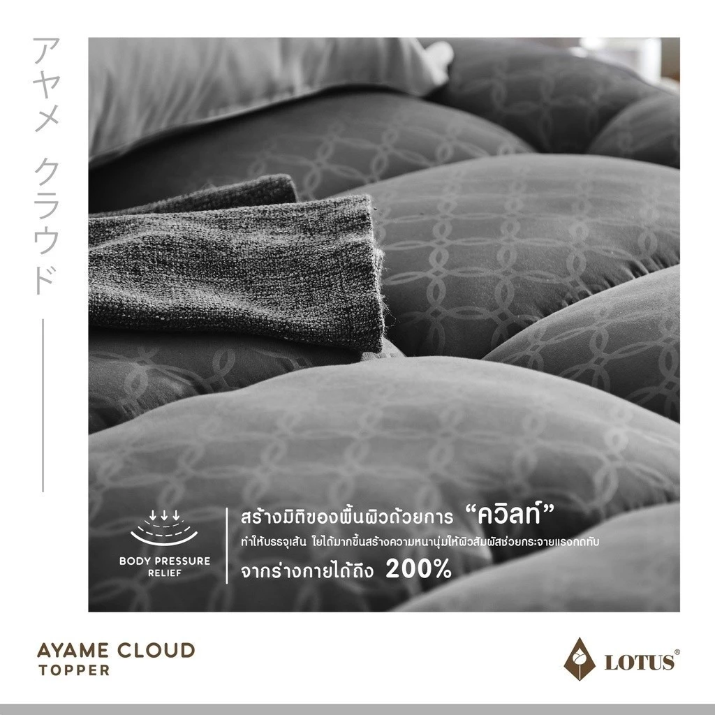 ที่นอน LOTUS รุ่น Ayame Cloud นาโนคลาวด์ไฟเบอร์ หนา 4 นิ้ว thumbnail 3