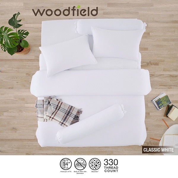 Woodfield ชุดผ้าปู + ผ้านวม 330 เส้นด้าย *** สัมผัสนุ่มลื่น ส่งฟรี
