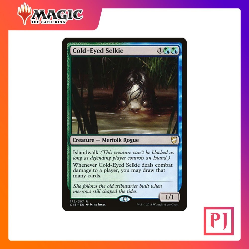 [MTG] Cold-Eyed Selkie [C18] [MULTI] [RARE] [NORMAL] [ENG] (การ์ดเมจิค / Magic the Gathering)