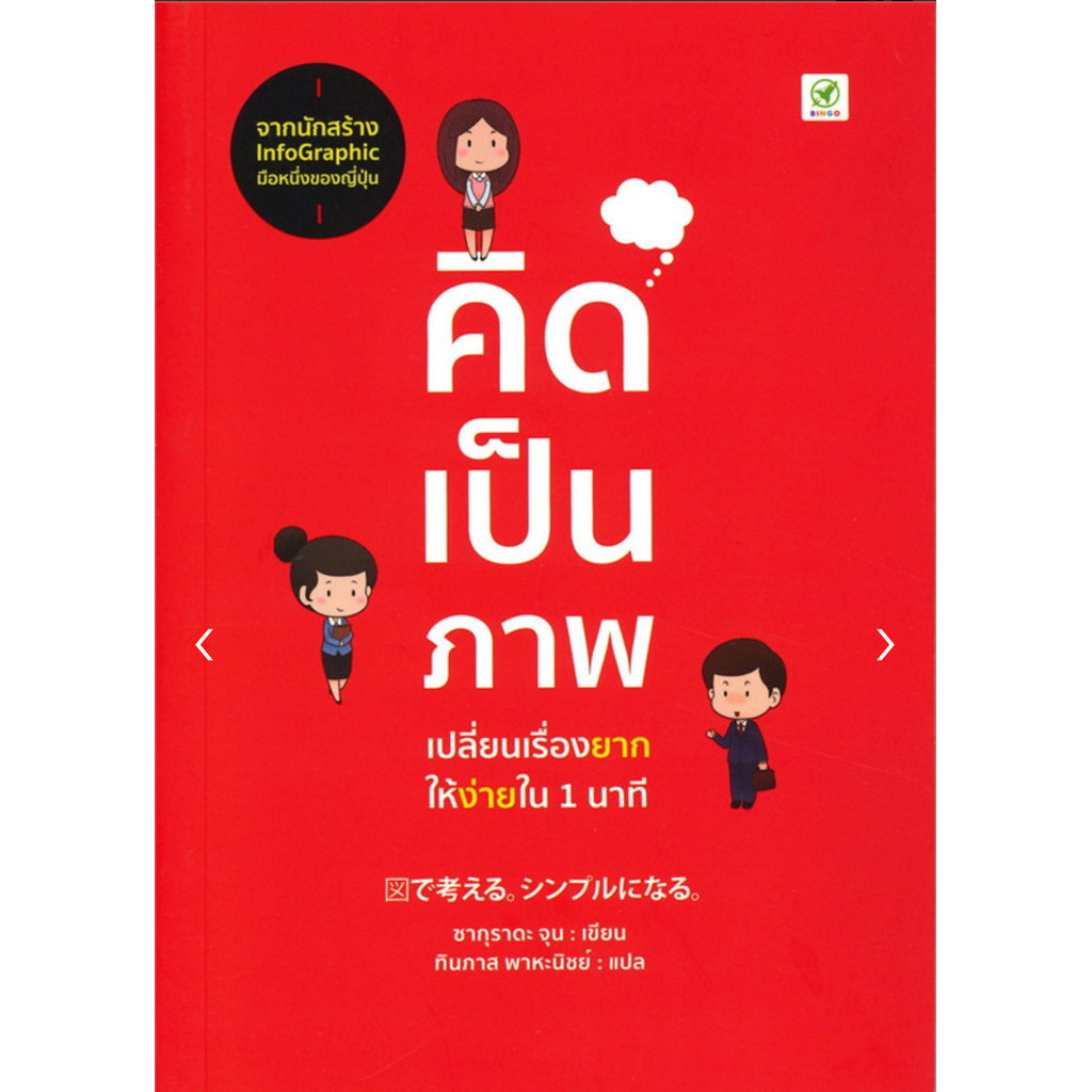 [พร้อมส่ง]คิดเป็นภาพ เปลี่ยนเรื่องยากให้ง่ายใน 1 นาที ผู้เขียน: ซากุราดะ จุน (Sakarada Jun) สำนักพิมพ์: บิงโก/bingobook