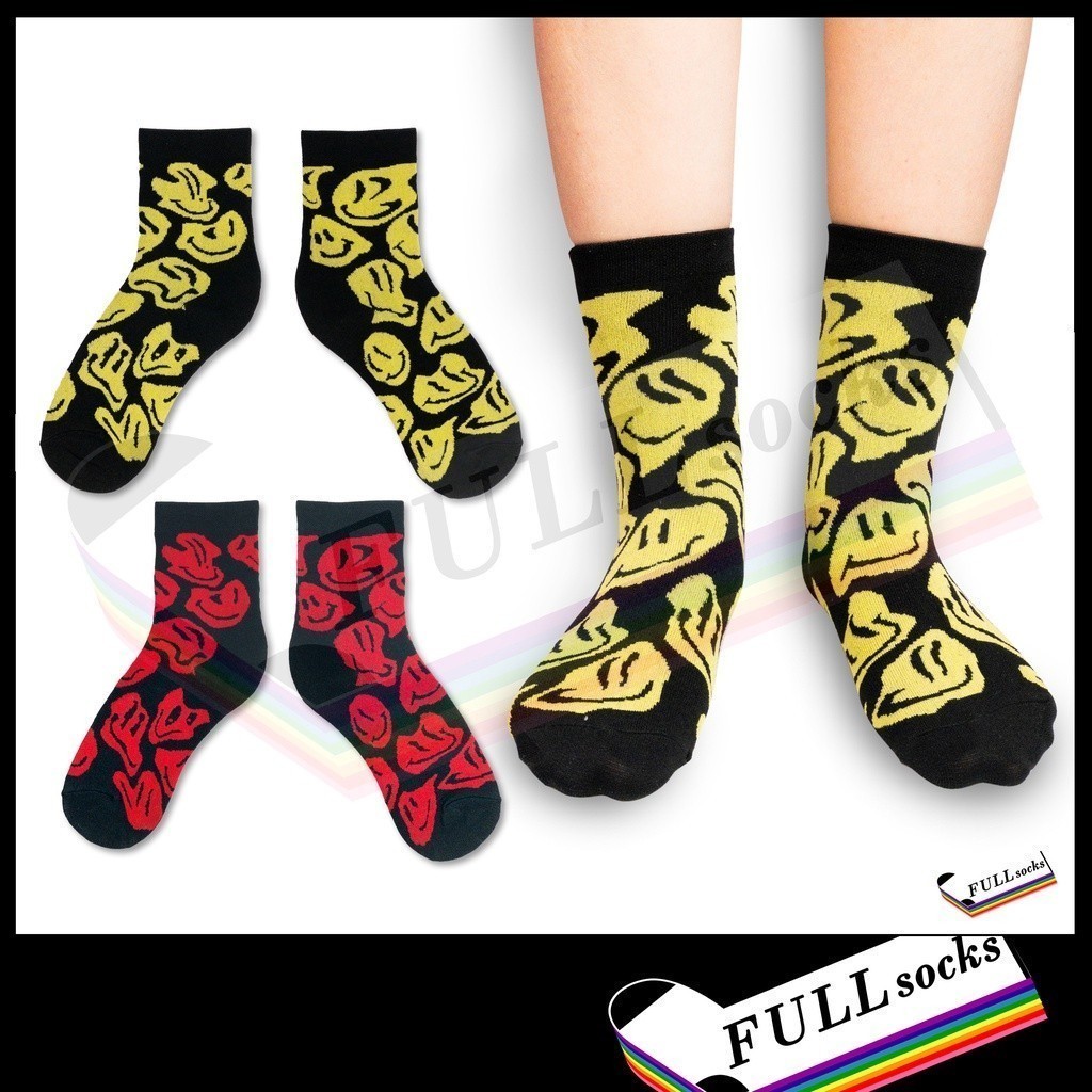 ถุงเท้า ยิ้มหลากหลาย ขนาด Free Size Various smiles socks
