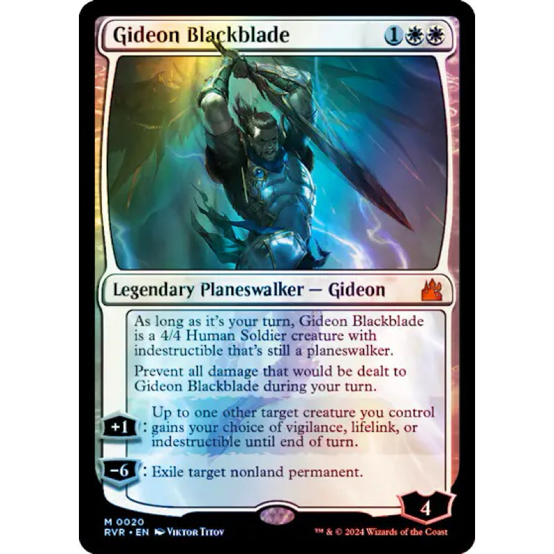 [Ravnica Remastered] - [RVR] - [Gideon Blackblade] [Foil] - (M) - [2024]