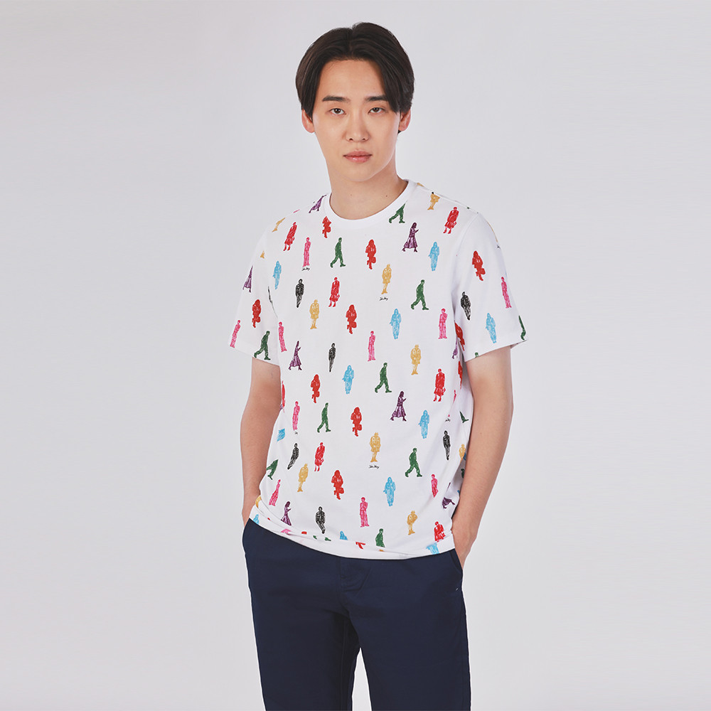 John Henry เสื้อยืดผู้ชาย ทรงเข้ารูป รุ่น JH S624MTSSM65 - สีขาว