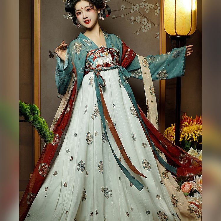 ชุดจีนย้อนยุคกี่เพ้า ชุดจีนโบราณผู้หญิง กระโปรง แต่งตัว ชุดจีนโบราณ ชุดจีนผู้ใหญ่ ชุดจีนผู้หญิง ผู้ห