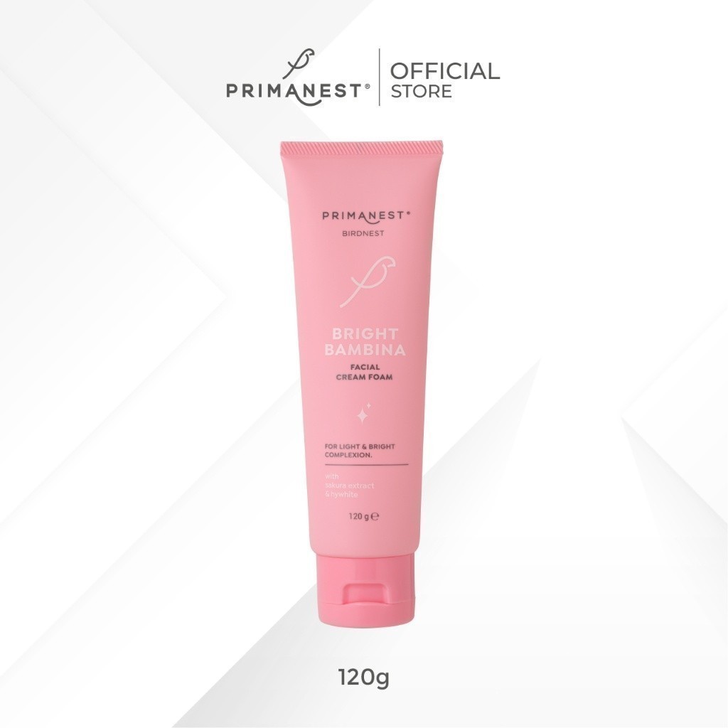 PrimaNest Birdnest Bright Bambina Facial Cream Foam 120 g พรีมาเนสท์ โฟมล้างหน้า