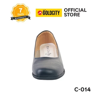 GOLDCITY รองเท้าคัชชูผู้หญิง หัวมน ส้นกระบอกสูง 2นิ้ว แนะนำบวกไซซ์ (36-44) รุ่น C014
