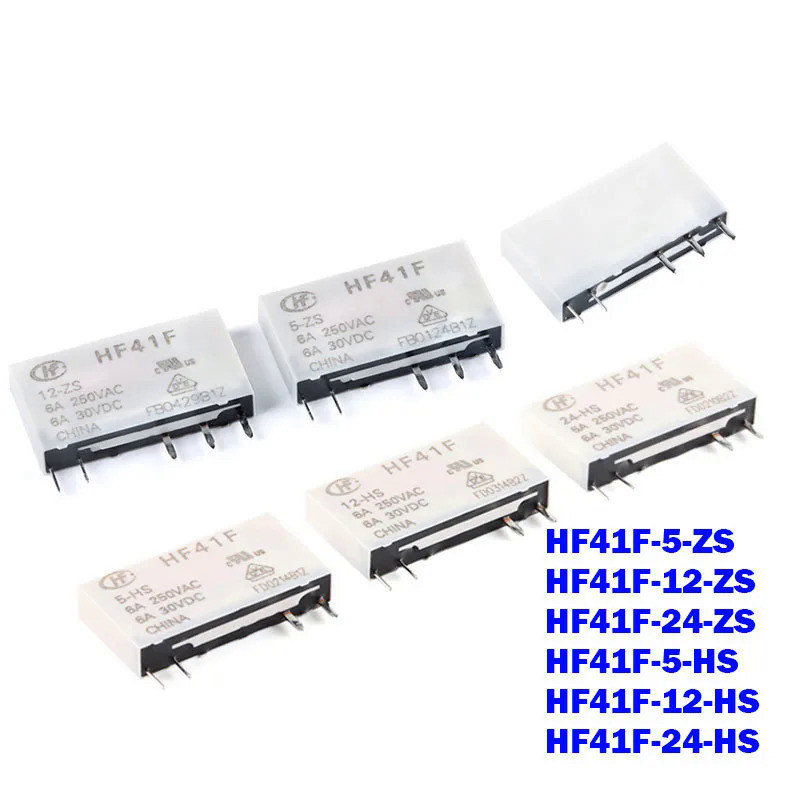 10ชิ้น HF41F-12-ZS HF41F-5-ZS HF41F-5-HS HF41F-12-HS อุตสาหกรรมรีเลย์ Subminiature รีเลย์ไฟฟ้า HF41F